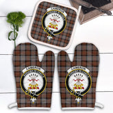 Clan Cameron Of Erracht Weathered Tartan Crest Oven Mitt And Pot Holder (2 Oven Mitts + 1 Pot Holder) QA50 Clan Cameron Tartan Today